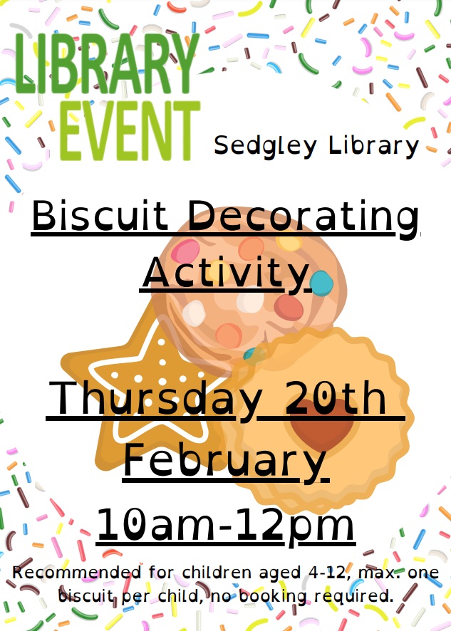 Sedgley Library - Children's Half Term Biscuit Decorating